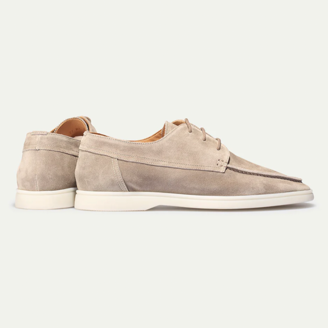Jens | Heren Loafers | Suède Instapschoenen met Veters