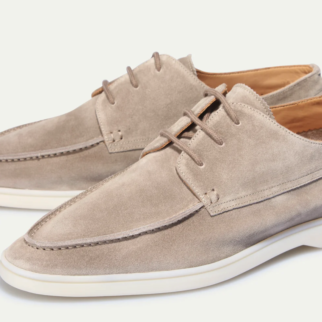 Jens | Heren Loafers | Suède Instapschoenen met Veters