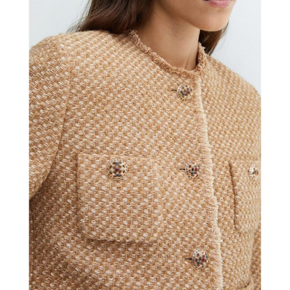 Zara | Dames Wollen Jas met Knoopsluiting en Gouden Details