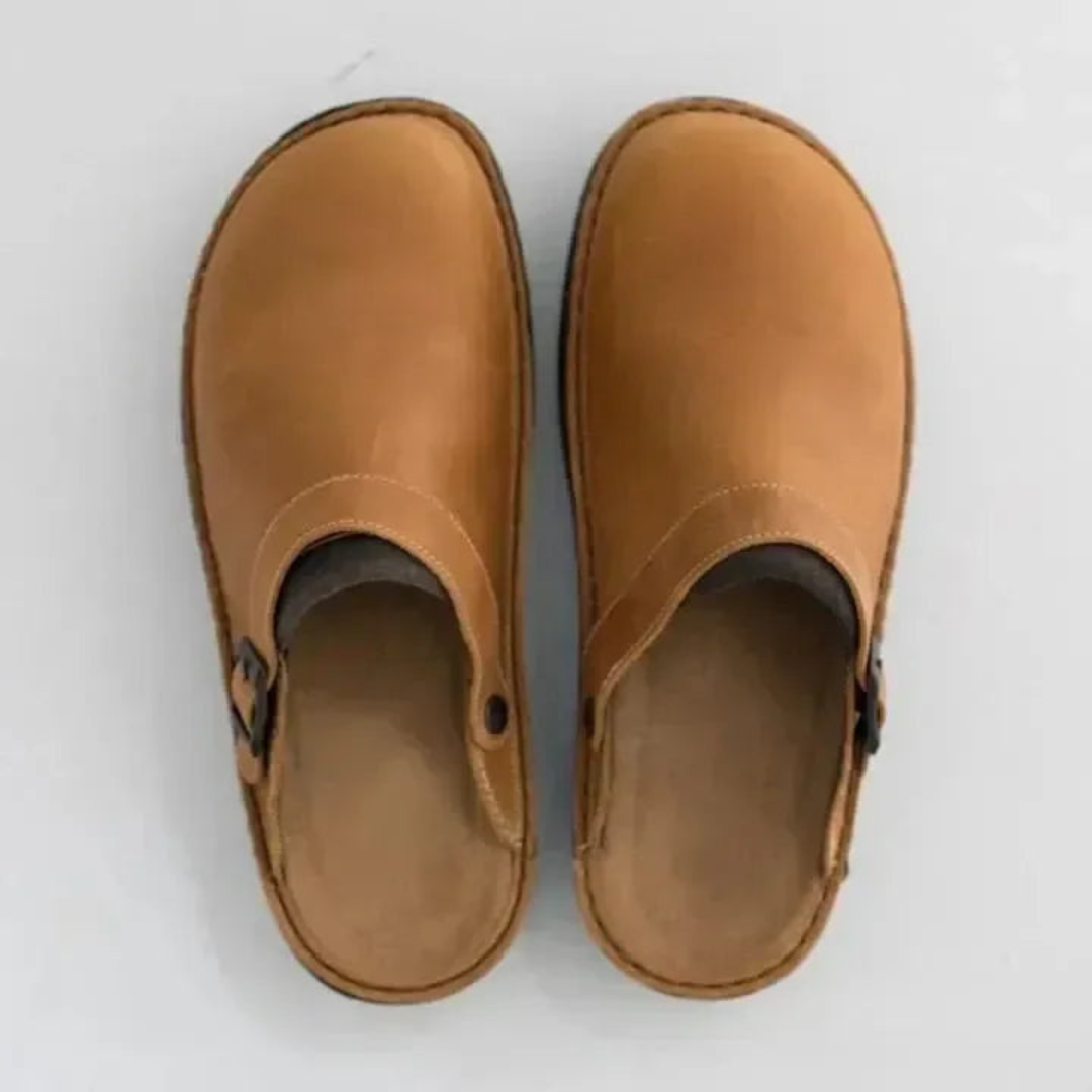 Clogs | Unisex | Leren Instappers met Comfortzool