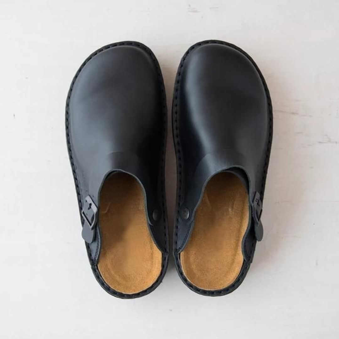 Clogs | Unisex | Leren Instappers met Comfortzool