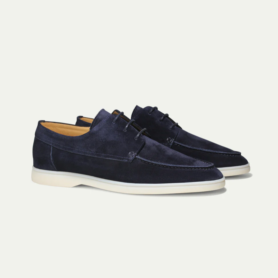 Jens | Heren Loafers | Suède Instapschoenen met Veters