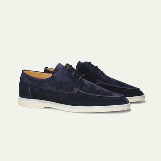 Jens | Heren Loafers | Suède Instapschoenen met Veters