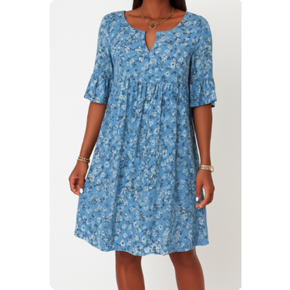 Tamara | Dames Zomer Jurk | Midi met Bloemenprint