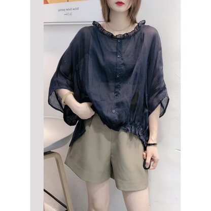 Sophia | Dames Blouse met Ruffles en Korte Mouwen