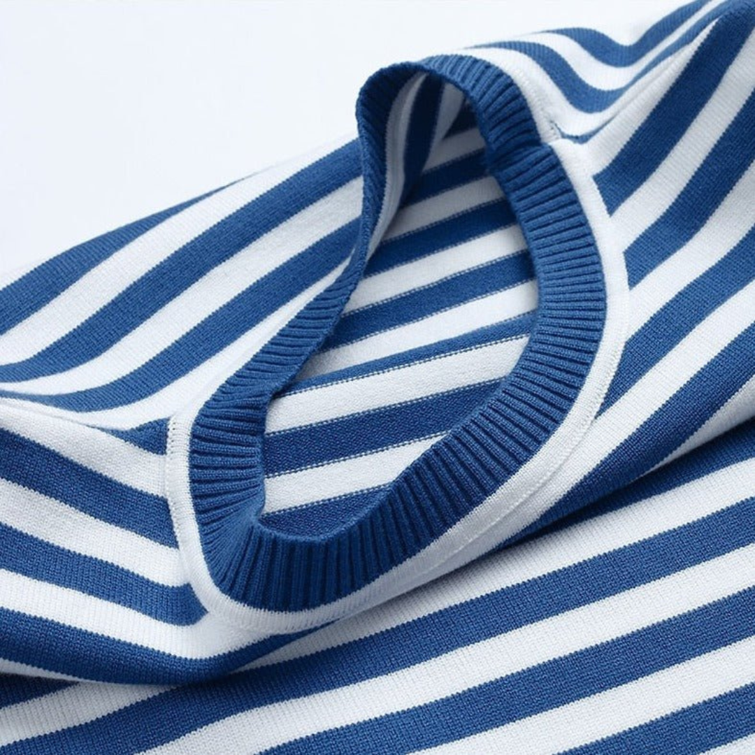 Elin | Dames Gestreepte Longsleeve met Ronde Hals