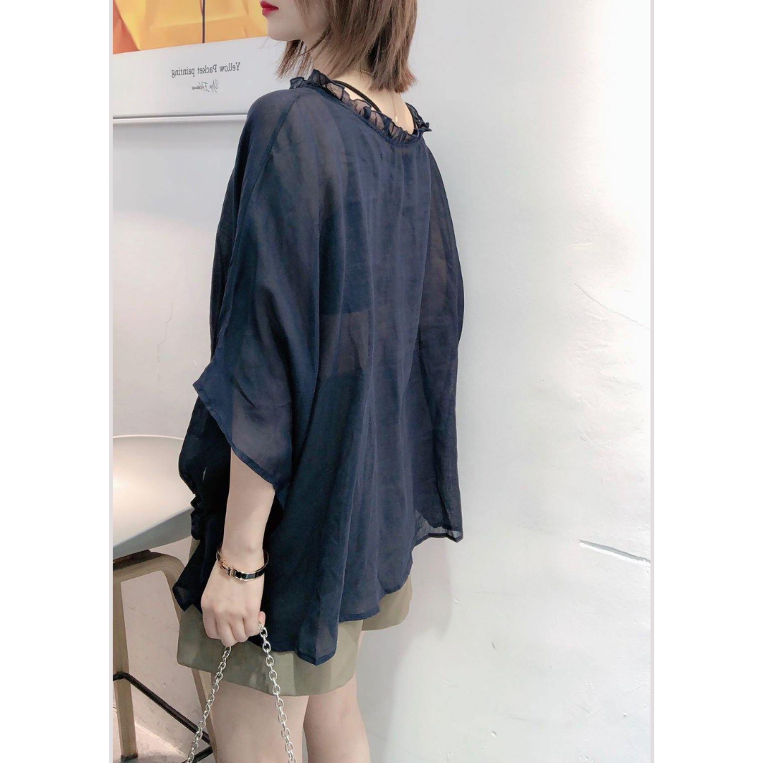 Sophia | Dames Blouse met Ruffles en Korte Mouwen