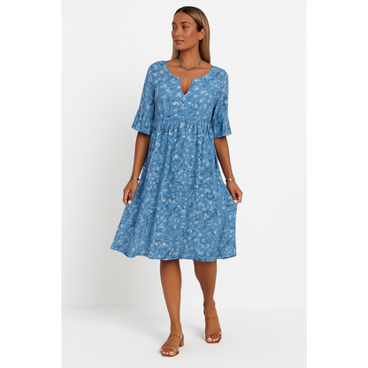 Tamara | Dames Zomer Jurk | Midi met Bloemenprint