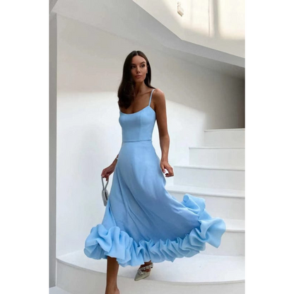 Beau | Dames Mouwloze Midi Tutu-Jurk | Zomerjurk