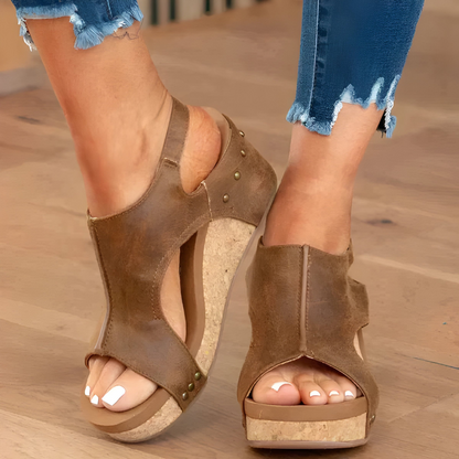Amber | Dames Sleehak Sandalen met Enkelband