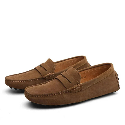 Floris | Heren Italiaanse Loafers | Suède Slip-on Mocassins