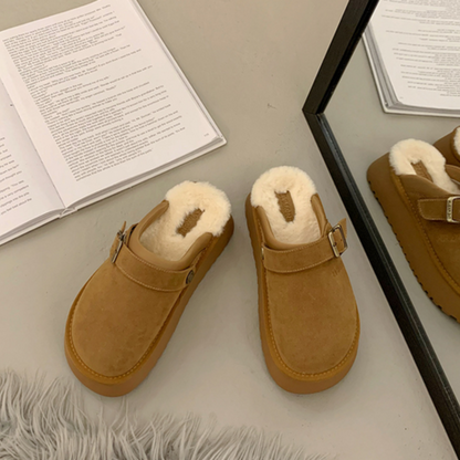 Robin | Suède Clogs met Warme Pluche Voering
