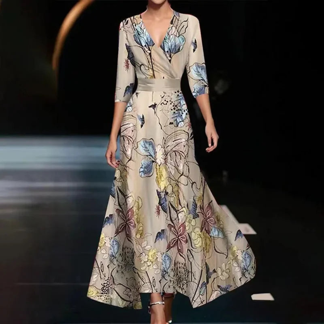 Zola | Dames Jurk | Maxi met Korte Mouwen