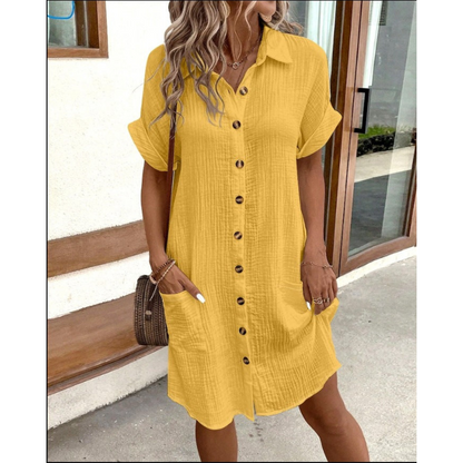 Oliva | Damesjurk | Zomerse Mini Overhemdjurk