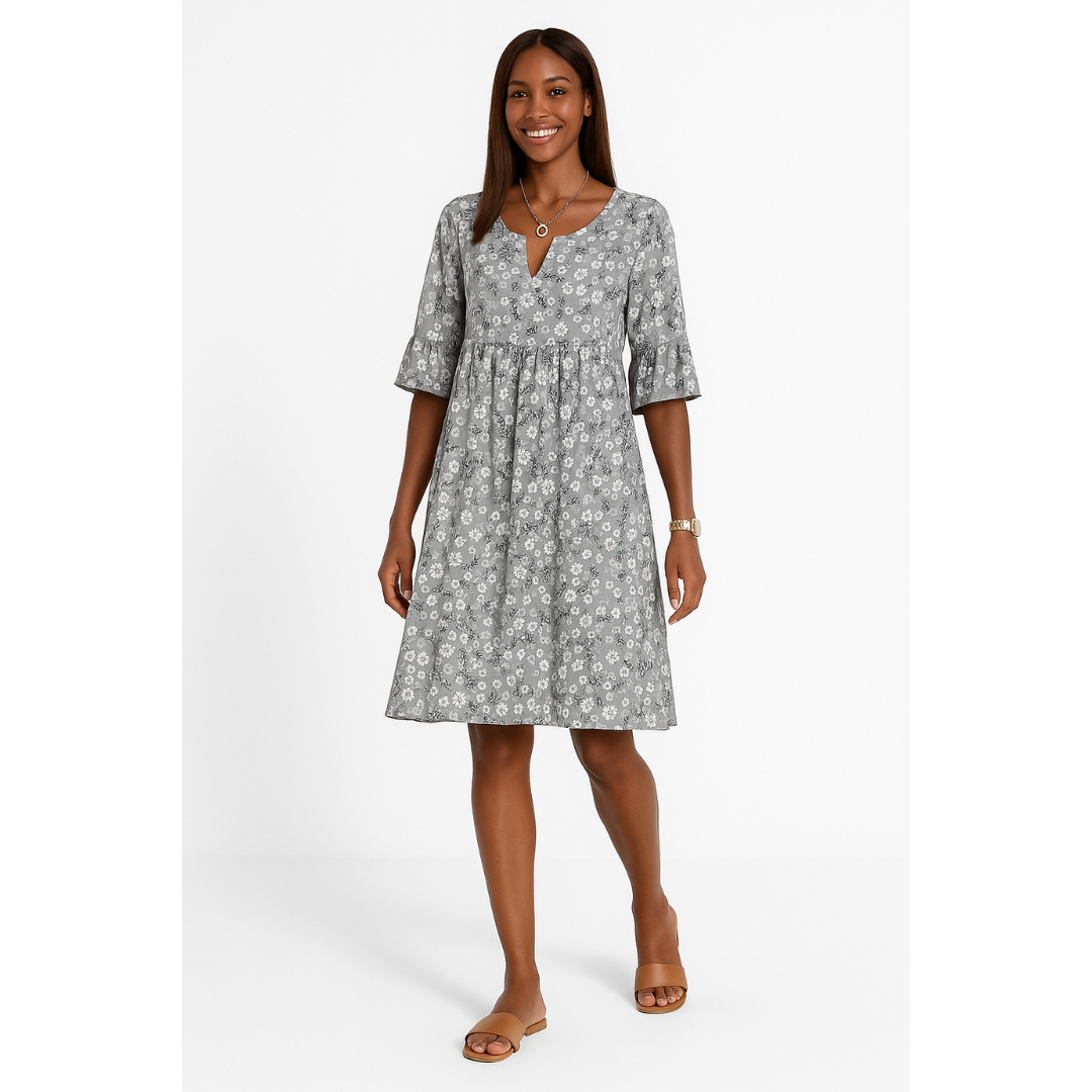 Tamara | Dames Zomer Jurk | Midi met Bloemenprint