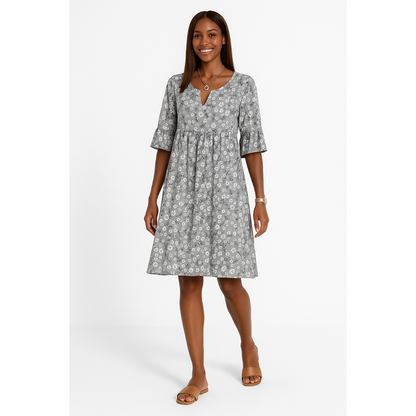 Tamara | Dames Zomer Jurk | Midi met Bloemenprint