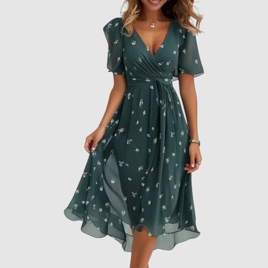 Anna | Zomerjurk | Midi met V-hals