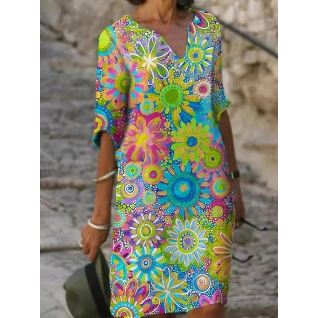 Ella | Dames Jurk | Mini met Bloemenprint