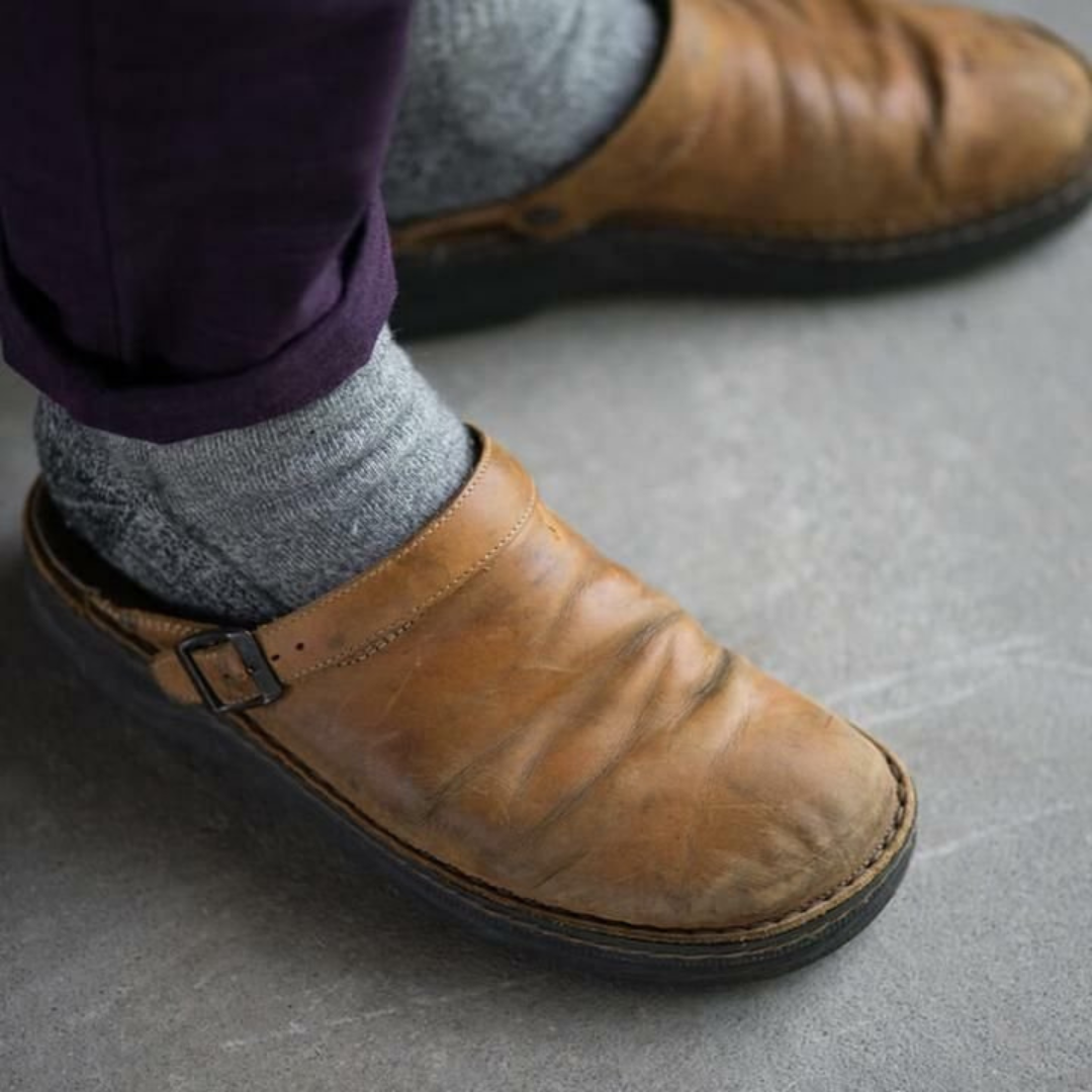 Clogs | Unisex | Leren Instappers met Comfortzool