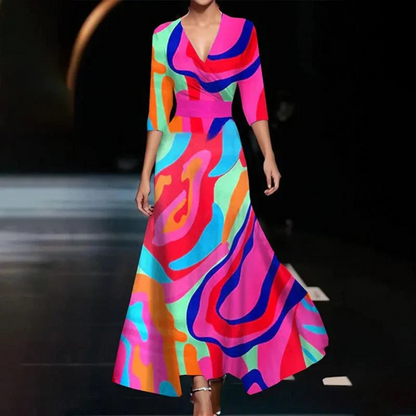 Zola | Dames Jurk | Maxi met Korte Mouwen