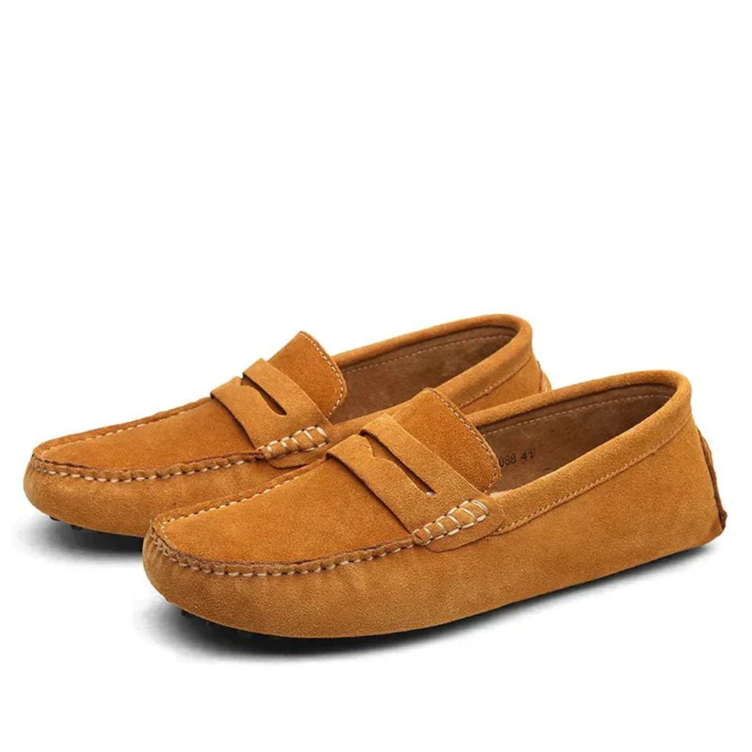 Floris | Heren Italiaanse Loafers | Suède Slip-on Mocassins