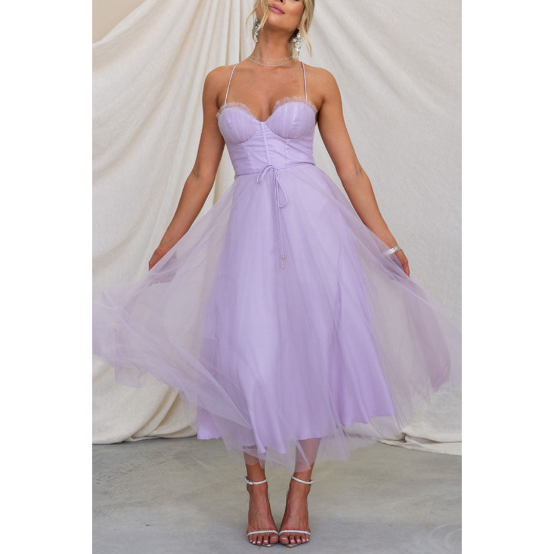 Jente | Dames Zomerjurk | Maxi met Corset & Mesh Bandjes