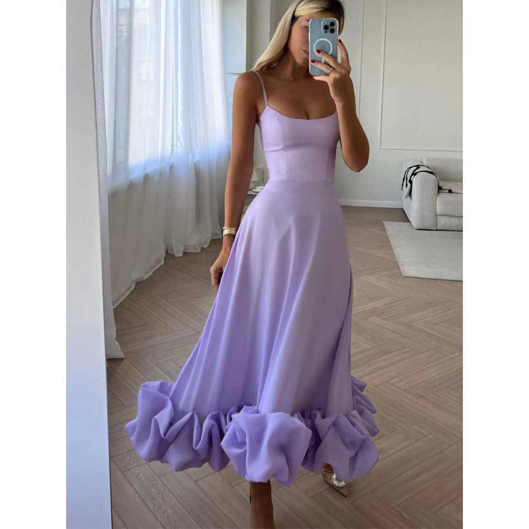 Beau | Dames Mouwloze Midi Tutu-Jurk | Zomerjurk