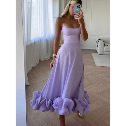 Beau | Dames Mouwloze Midi Tutu-Jurk | Zomerjurk