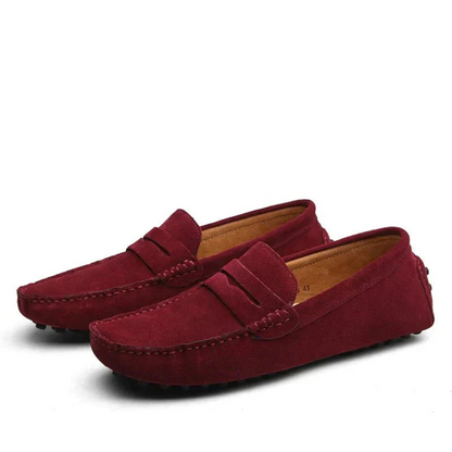 Floris | Heren Italiaanse Loafers | Suède Slip-on Mocassins