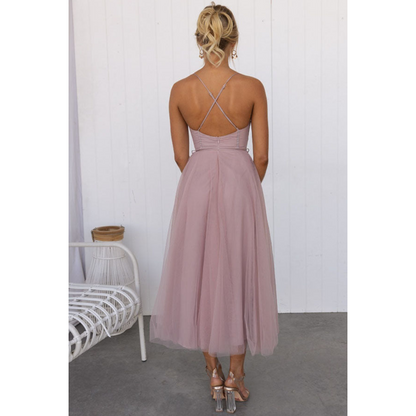 Jente | Dames Zomerjurk | Maxi met Corset & Mesh Bandjes