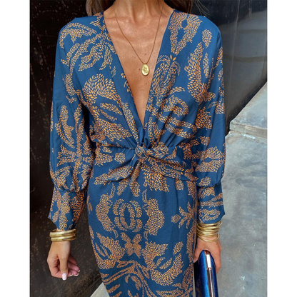 Rosalie | Dames Boho Midi Jurk met Bloemenprint
