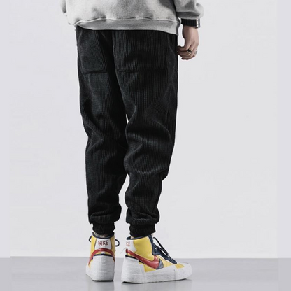 Stijn | Heren Corduroy Broek | Wijde Losse Jogger voor Dagelijks Comfort