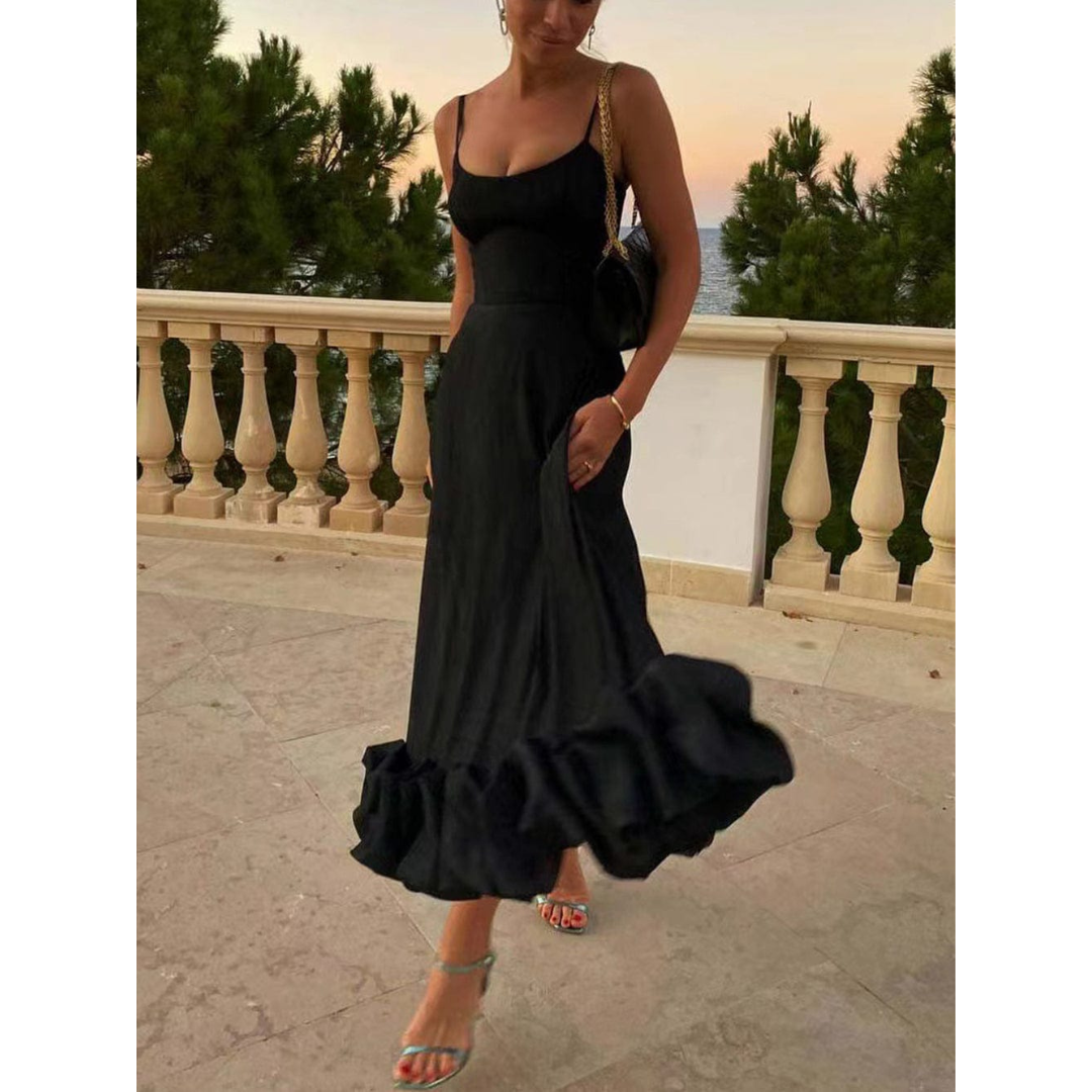 Beau | Dames Mouwloze Midi Tutu-Jurk | Zomerjurk
