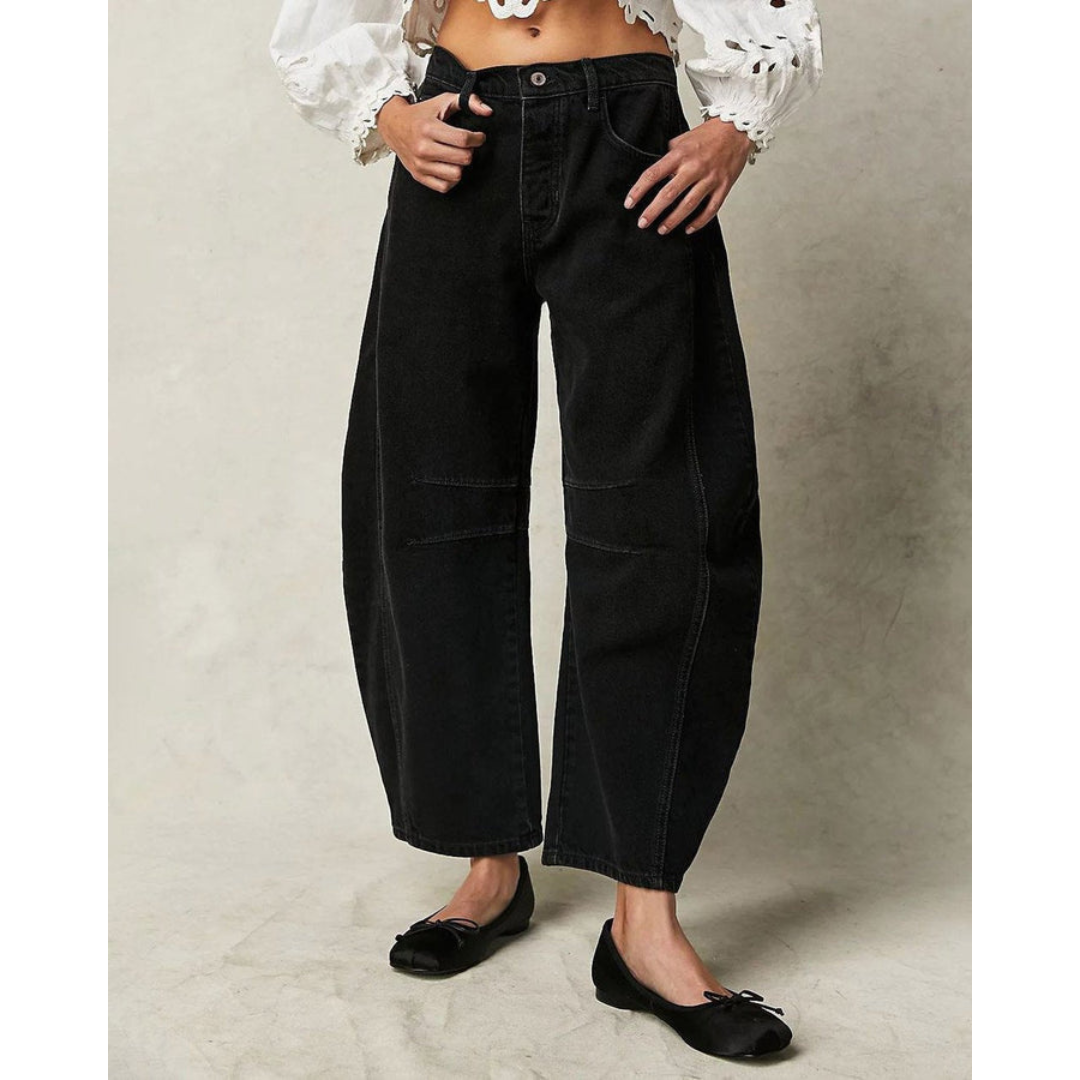 Britt | Dames Spijkerbroek | Wijde Pijpen & Stretch Denim