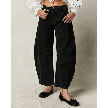 Britt | Dames Spijkerbroek | Wijde Pijpen & Stretch Denim