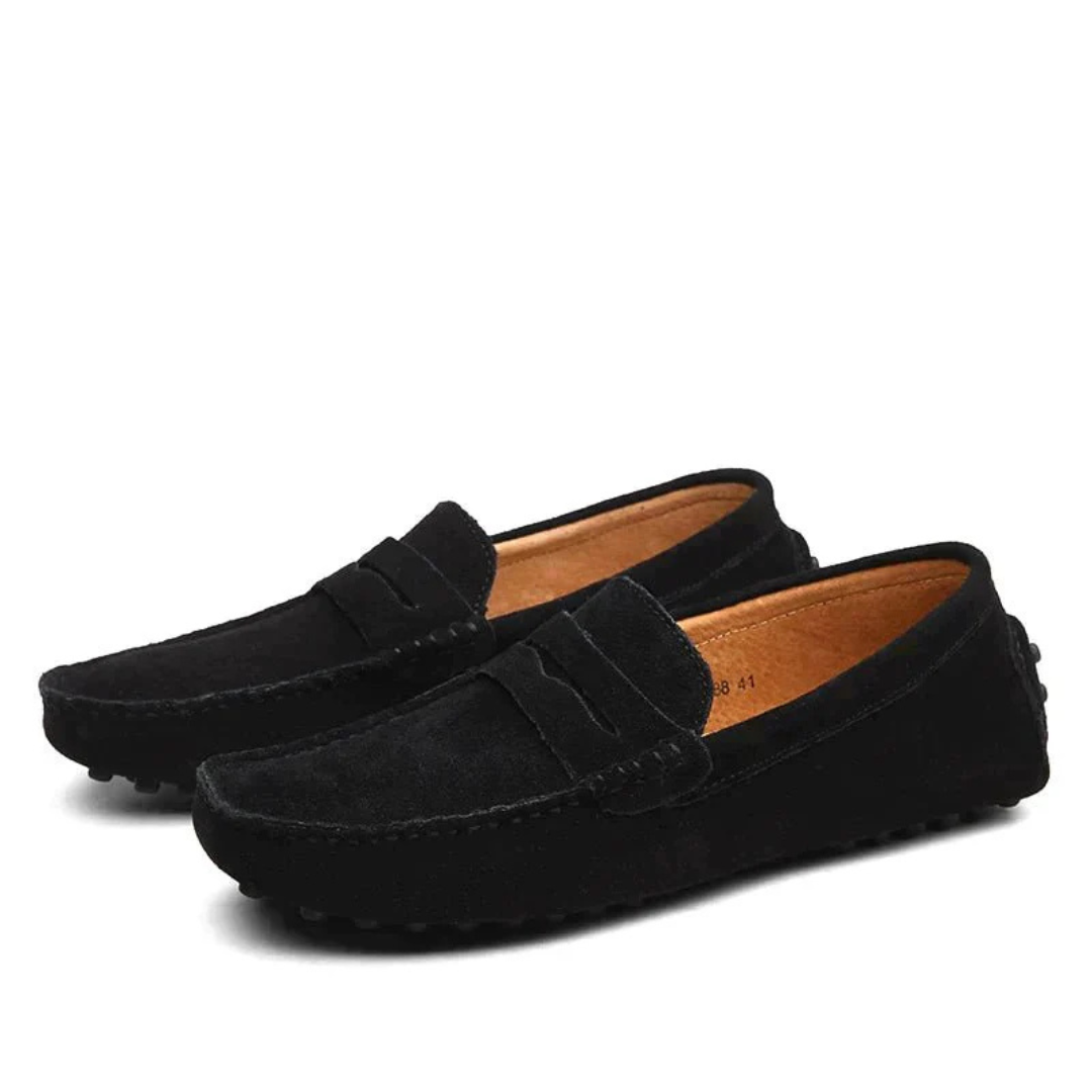 Floris | Heren Italiaanse Loafers | Suède Slip-on Mocassins